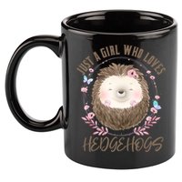 Loves Hedgehogs Forest Animal Cute Hedgehog  11oz C Handle Ceramic Mug