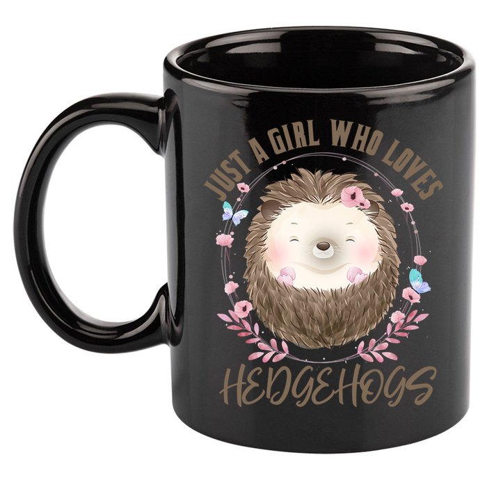 Loves Hedgehogs Forest Animal Cute Hedgehog  11oz C Handle Ceramic Mug