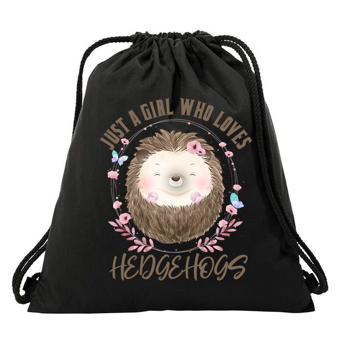 Loves Hedgehogs Forest Animal Cute Hedgehog  Drawstring Bag