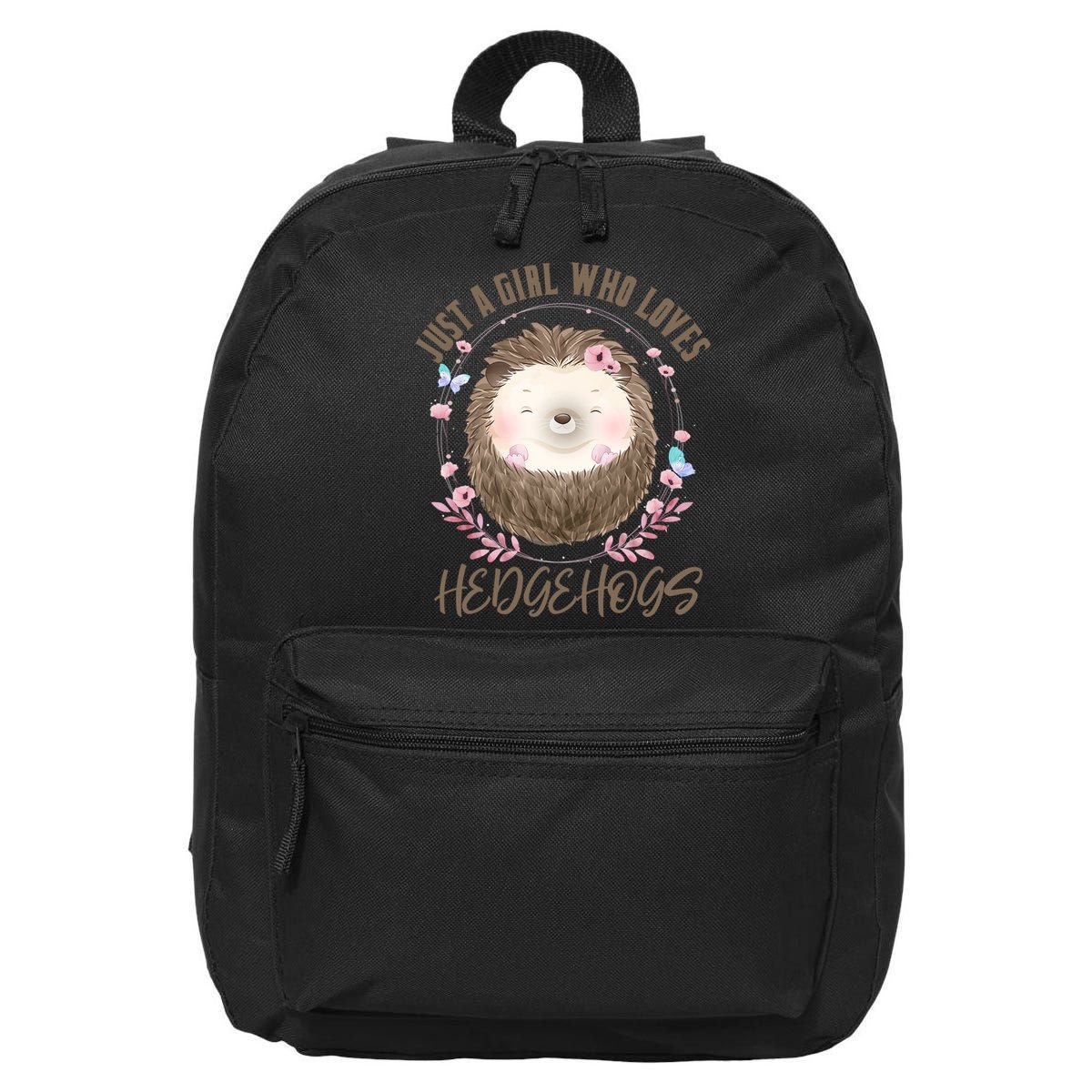 Loves Hedgehogs Forest Animal Cute Hedgehog  16 in Basic Backpack
