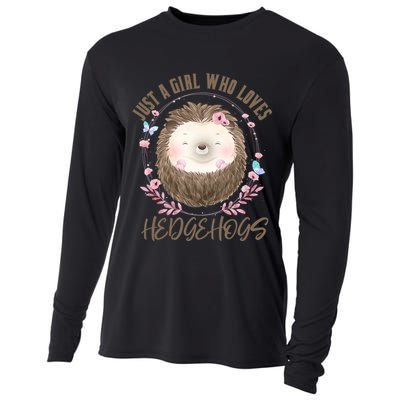 Loves Hedgehogs Forest Animal Cute Hedgehog  Cooling Performance Long Sleeve Crew
