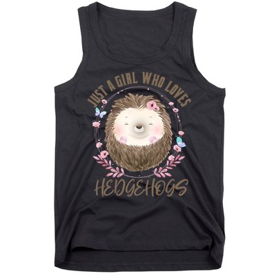 Loves Hedgehogs Forest Animal Cute Hedgehog  Tank Top
