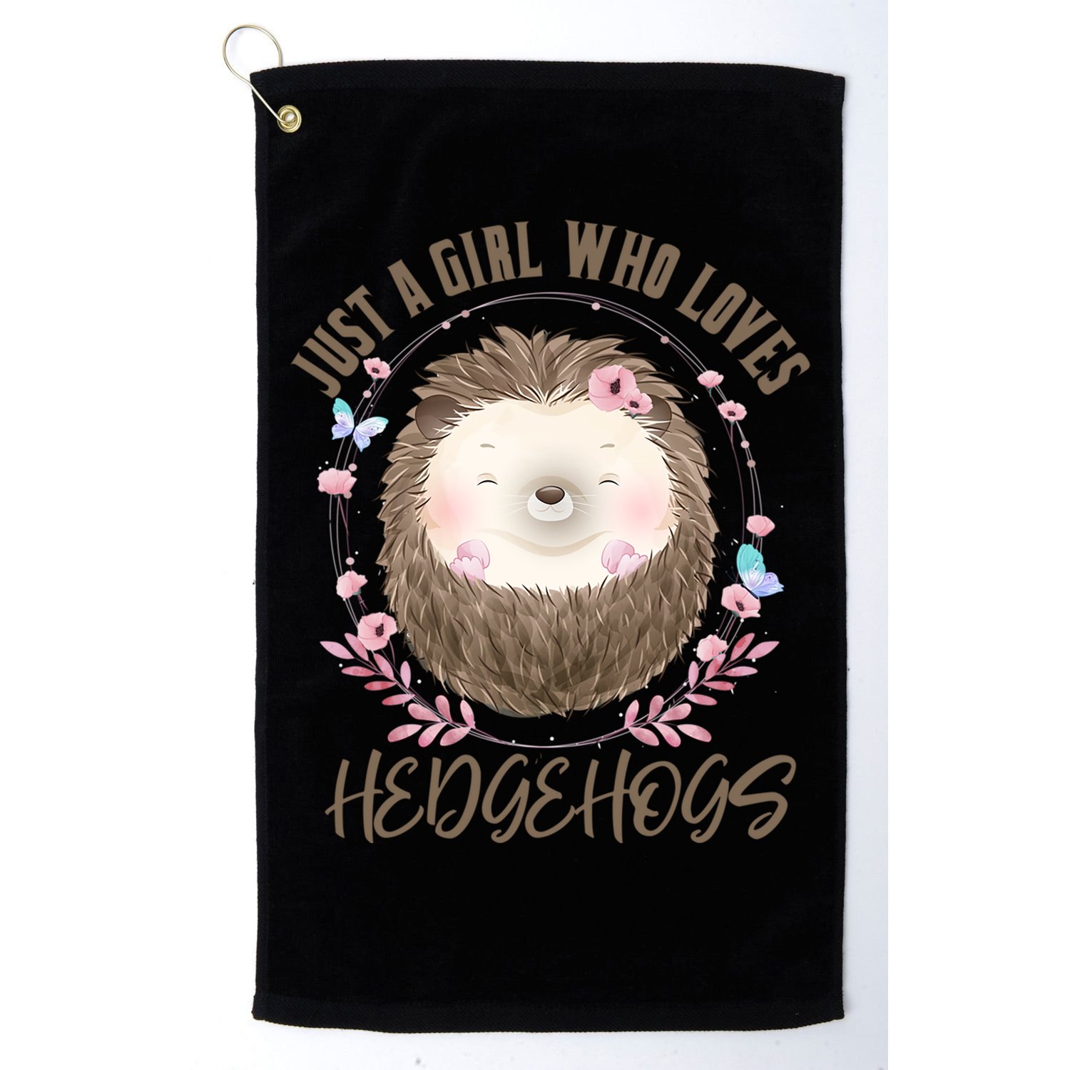 Loves Hedgehogs Forest Animal Cute Hedgehog  Golf Towel