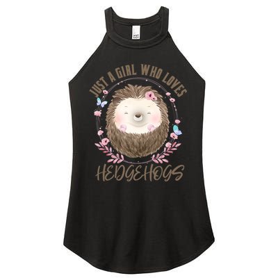 Loves Hedgehogs Forest Animal Cute Hedgehog  Women's Perfect Tri Rocker Tank