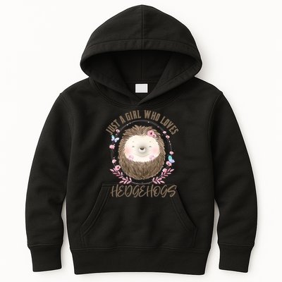 Loves Hedgehogs Forest Animal Cute Hedgehog  Kids Hoodie