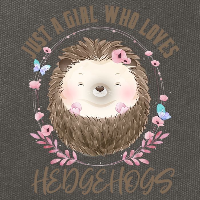 Loves Hedgehogs Forest Animal Cute Hedgehog  Cotton Canvas Backpack