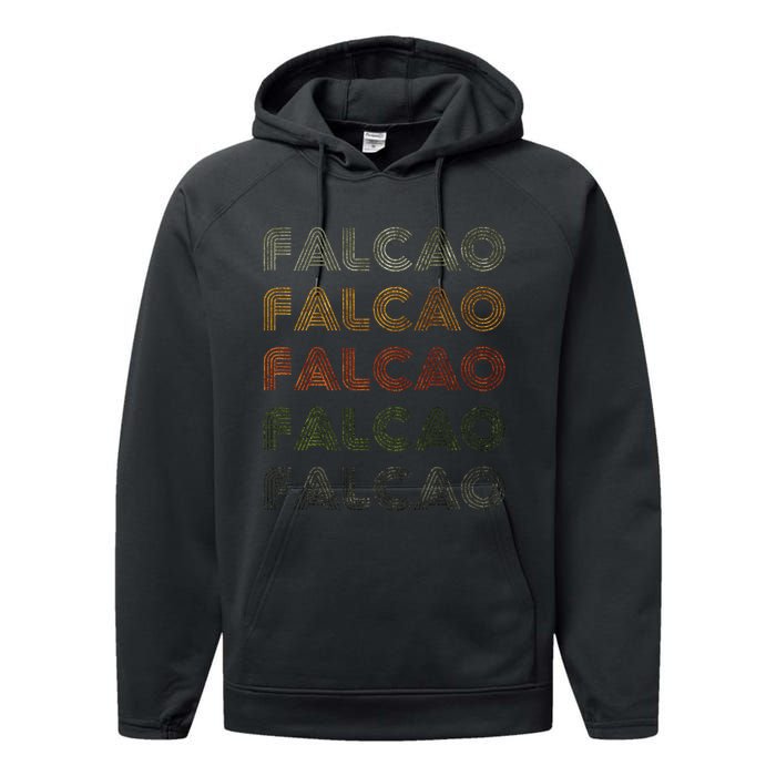 Love Heart Falcao Grunge Vintage Style Black Falcao Performance Fleece Hoodie