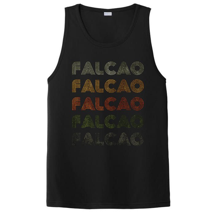 Love Heart Falcao Grunge Vintage Style Black Falcao PosiCharge Competitor Tank