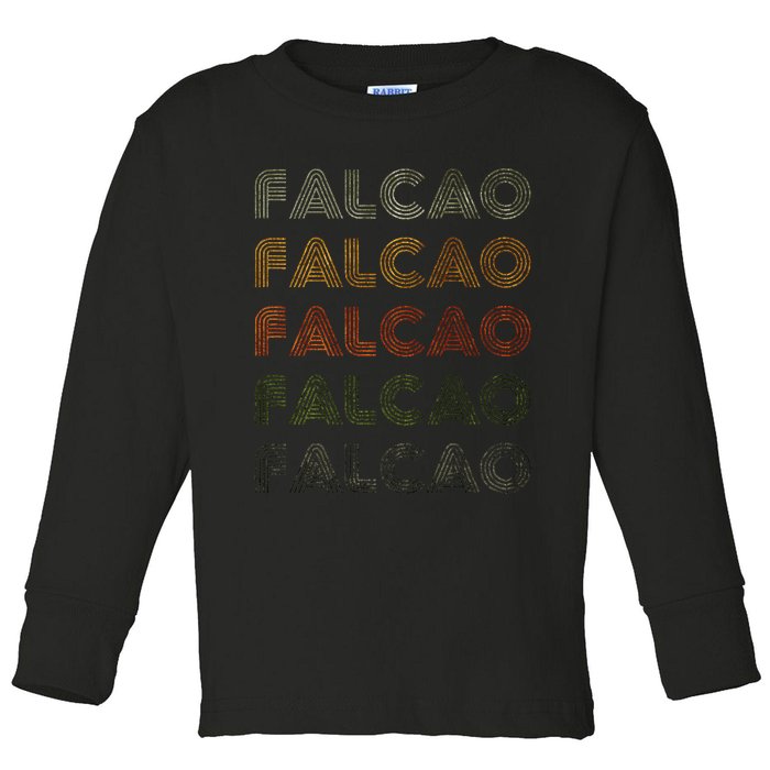 Love Heart Falcao Grunge Vintage Style Black Falcao Toddler Long Sleeve Shirt