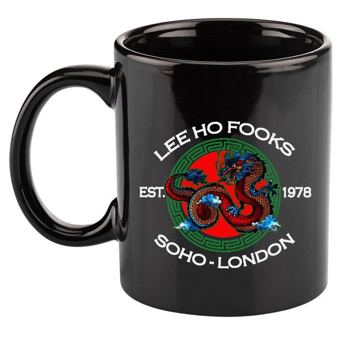 L.E.E H.O F.O.O.K.S Chinese Restaurant 11oz C Handle Ceramic Mug