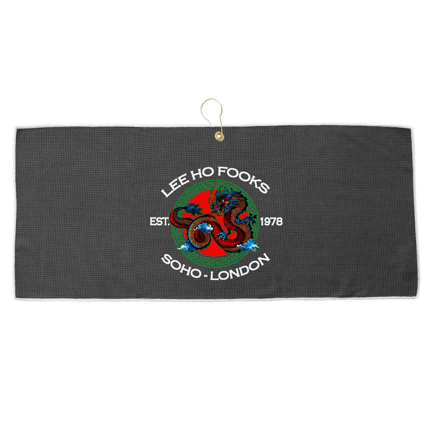 L.E.E H.O F.O.O.K.S Chinese Restaurant Large Microfiber Waffle Golf Towel