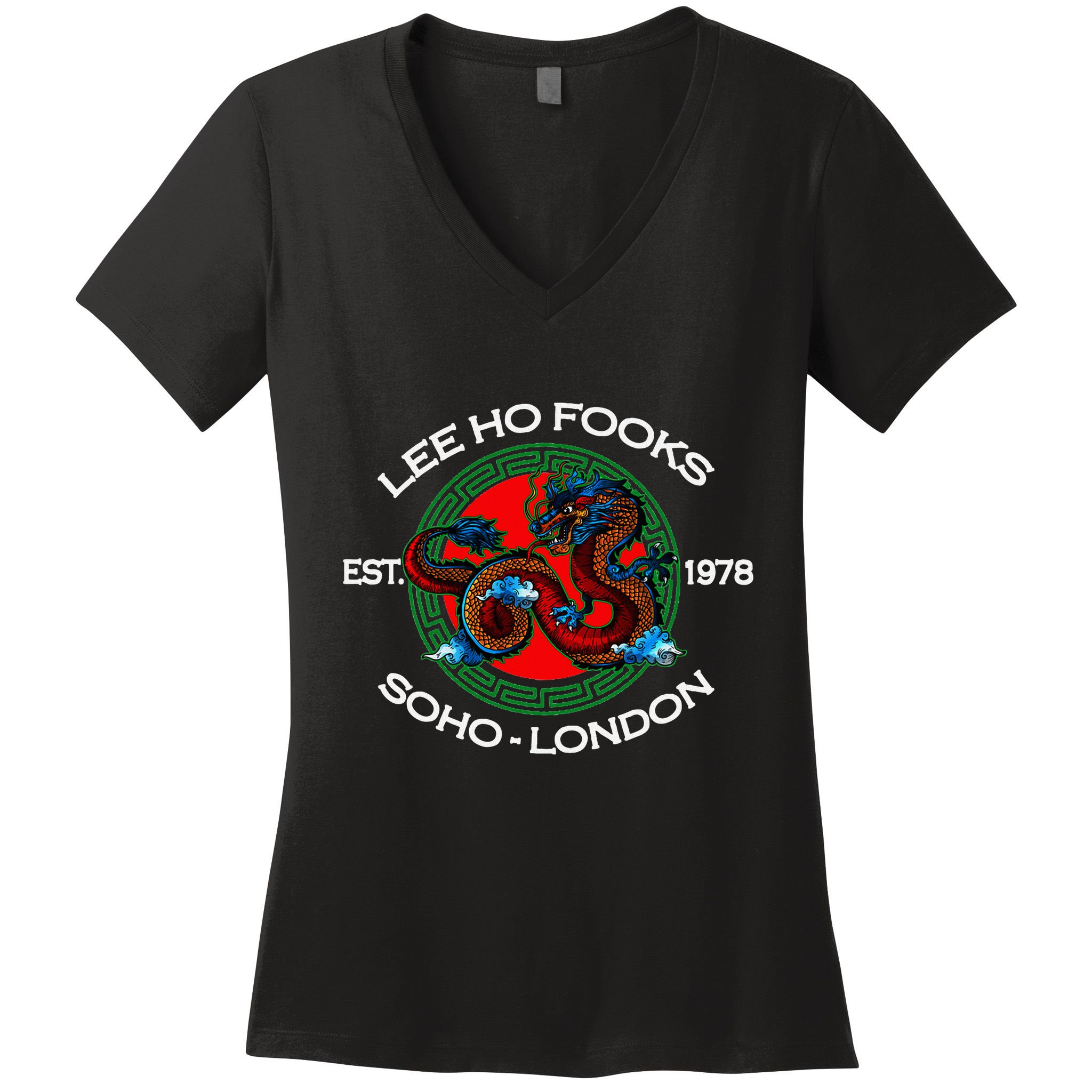 L.E.E H.O F.O.O.K.S Chinese Restaurant Women's V-Neck T-Shirt