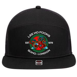 L.E.E H.O F.O.O.K.S Chinese Restaurant 7 Panel Mesh Trucker Snapback Hat