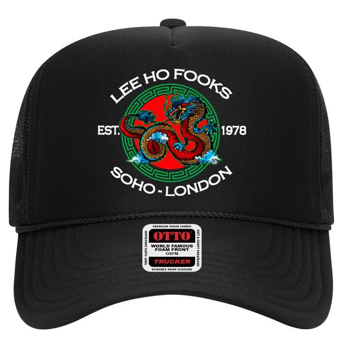 L.E.E H.O F.O.O.K.S Chinese Restaurant High Crown Mesh Back Trucker Hat