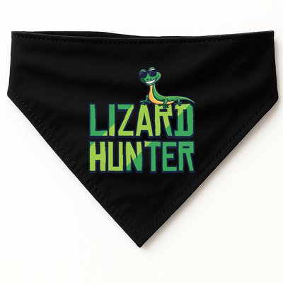 Lizard Hunter Funny Gecko Reptile Owner Gift USA-Made Doggie Bandana