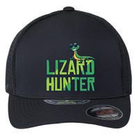 Lizard Hunter Funny Gecko Reptile Owner Gift Flexfit Unipanel Trucker Cap