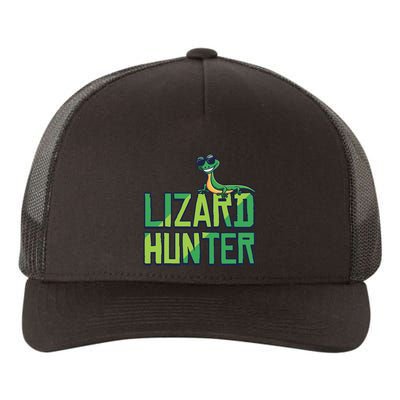 Lizard Hunter Funny Gecko Reptile Owner Gift Yupoong Adult 5-Panel Trucker Hat