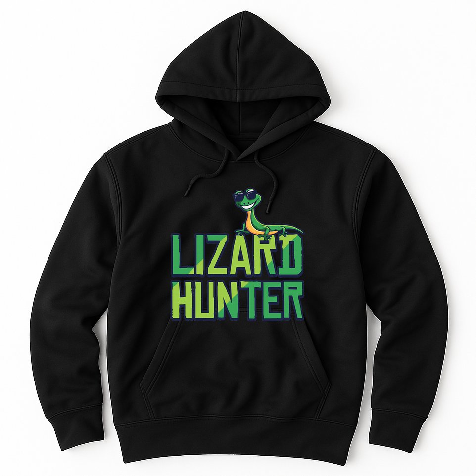 Lizard Hunter Funny Gecko Reptile Owner Gift Hoodie