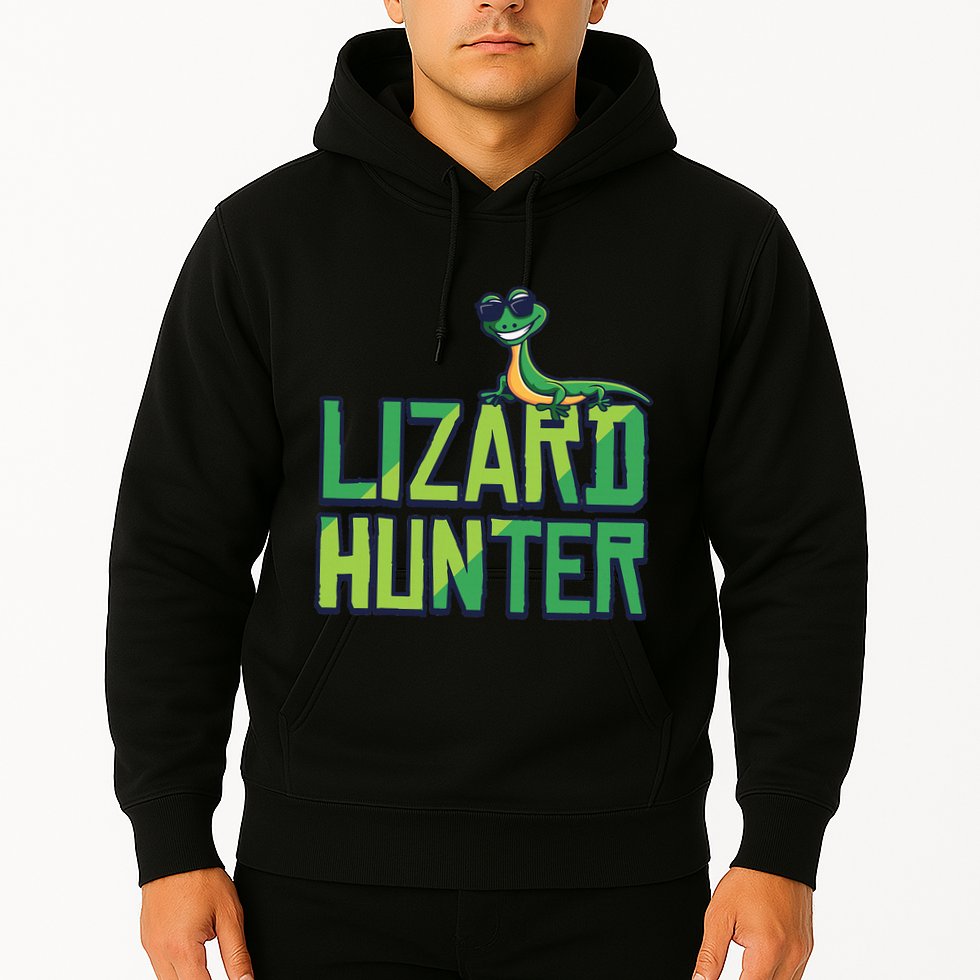 Lizard Hunter Funny Gecko Reptile Owner Gift Hoodie
