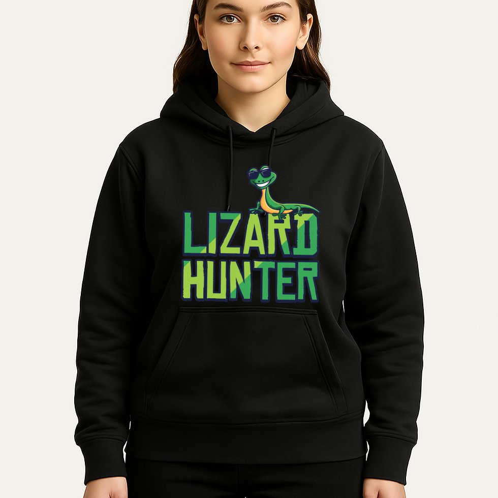 Lizard Hunter Funny Gecko Reptile Owner Gift Hoodie