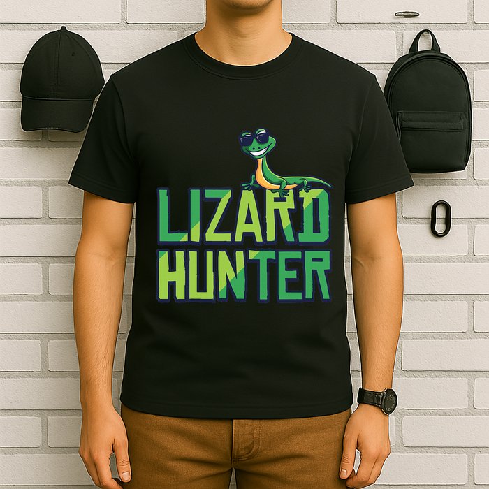 Lizard Hunter Funny Gecko Reptile Owner Gift T-Shirt