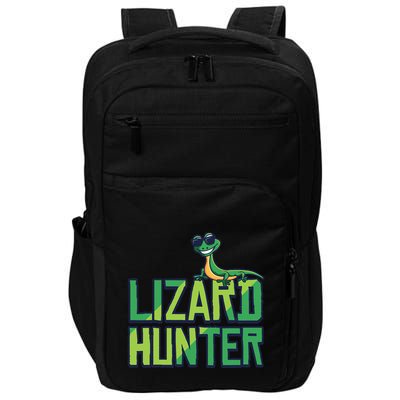 Lizard Hunter Funny Gecko Reptile Owner Gift Impact Tech Backpack