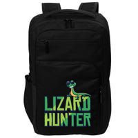 Lizard Hunter Funny Gecko Reptile Owner Gift Impact Tech Backpack