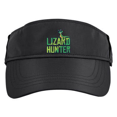 Lizard Hunter Funny Gecko Reptile Owner Gift Adult Drive Performance Visor