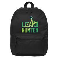 Lizard Hunter Funny Gecko Reptile Owner Gift 16 in Basic Backpack