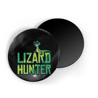 Lizard Hunter Funny Gecko Reptile Owner Gift Magnet