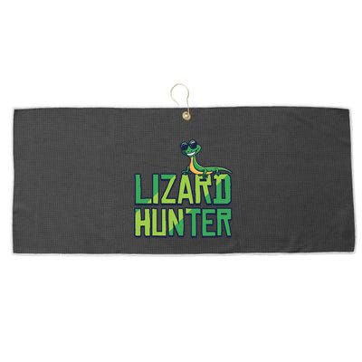 Lizard Hunter Funny Gecko Reptile Owner Gift Large Microfiber Waffle Golf Towel