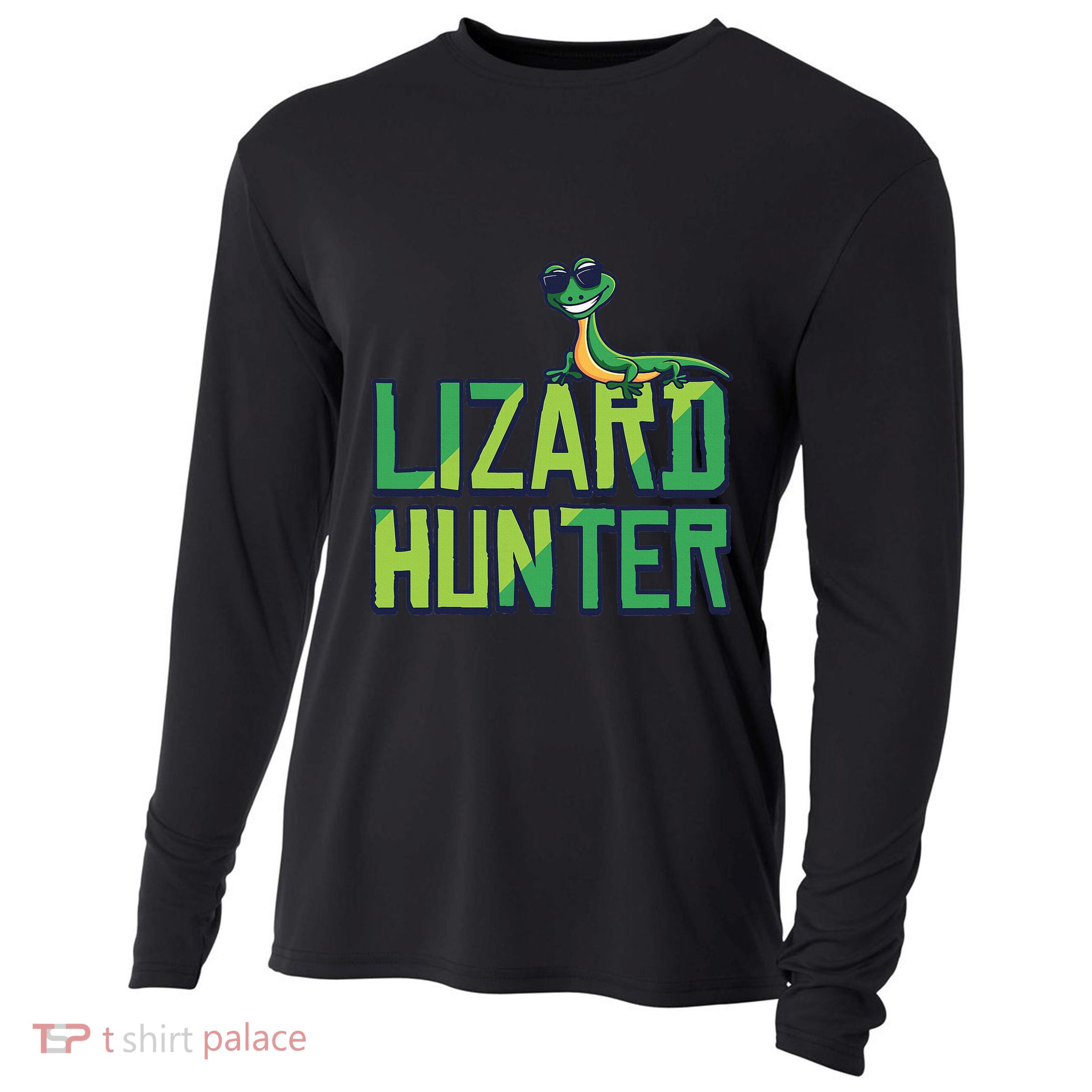 Lizard Hunter Funny Gecko Reptile Owner Gift Cooling Performance Long Sleeve Crew
