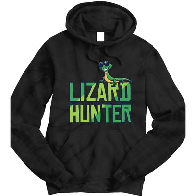Lizard Hunter Funny Gecko Reptile Owner Gift Tie Dye Hoodie