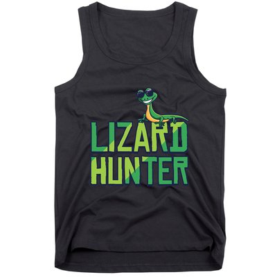 Lizard Hunter Funny Gecko Reptile Owner Gift Tank Top