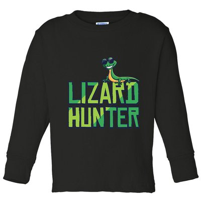 Lizard Hunter Funny Gecko Reptile Owner Gift Toddler Long Sleeve Shirt