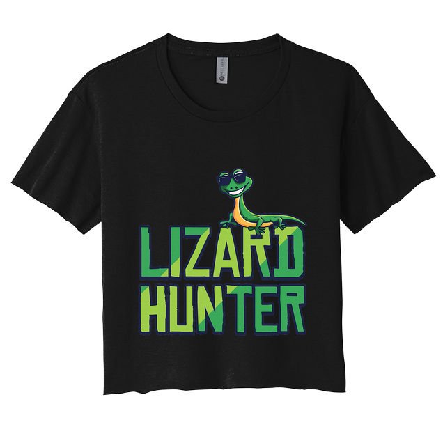 Lizard Hunter Funny Gecko Reptile Owner Gift Crop Top