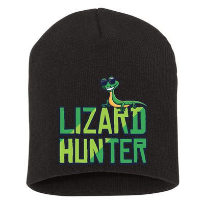Lizard Hunter Funny Gecko Reptile Owner Gift Short Acrylic Beanie