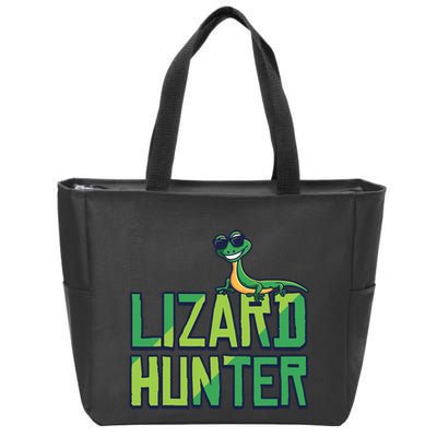Lizard Hunter Funny Gecko Reptile Owner Gift Zip Tote Bag