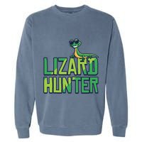 Lizard Hunter Funny Gecko Reptile Owner Gift Garment-Dyed Sweatshirt
