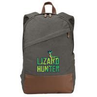 Lizard Hunter Funny Gecko Reptile Owner Gift Cotton Canvas Backpack