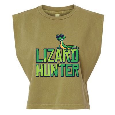Lizard Hunter Funny Gecko Reptile Owner Gift Garment-Dyed Women's Muscle Tee