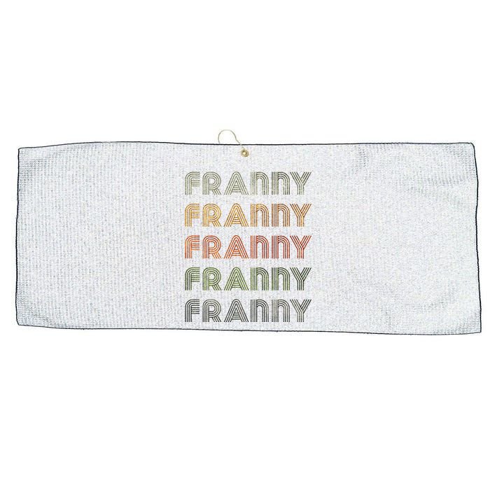 Love Heart Franny Grunge Vintage Style Black Franny Large Microfiber Waffle Golf Towel