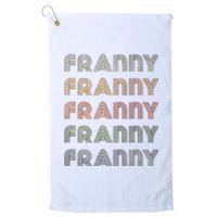 Love Heart Franny Grunge Vintage Style Black Franny Platinum Collection Golf Towel