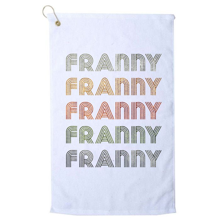 Love Heart Franny Grunge Vintage Style Black Franny Platinum Collection Golf Towel