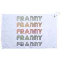 Love Heart Franny Grunge Vintage Style Black Franny Grommeted Golf Towel