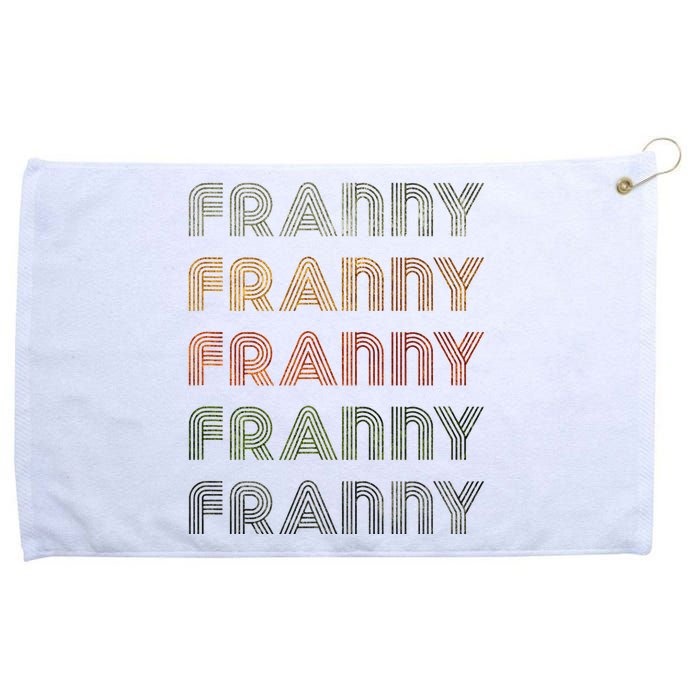 Love Heart Franny Grunge Vintage Style Black Franny Grommeted Golf Towel