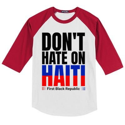 Love Haiti First Black Republic History Revolution 1804 Kids Colorblock Raglan Jersey