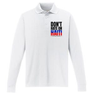 Love Haiti First Black Republic History Revolution 1804 Performance Long Sleeve Polo