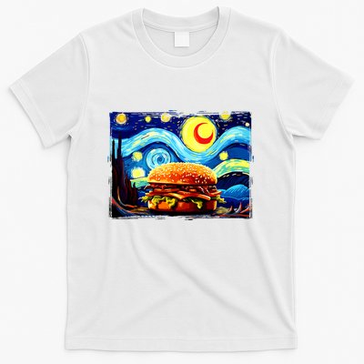 Love Hamburger Food Burger Van Gogh T-Shirt