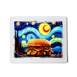 Love Hamburger Food Burger Van Gogh Mousepad